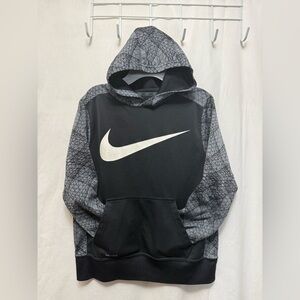 Nike Black Gray Hoodie Youth Medium Sweatshirt 0117